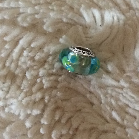 Pandora Glass Murano Charm with Flowers - Picture 3 of 12